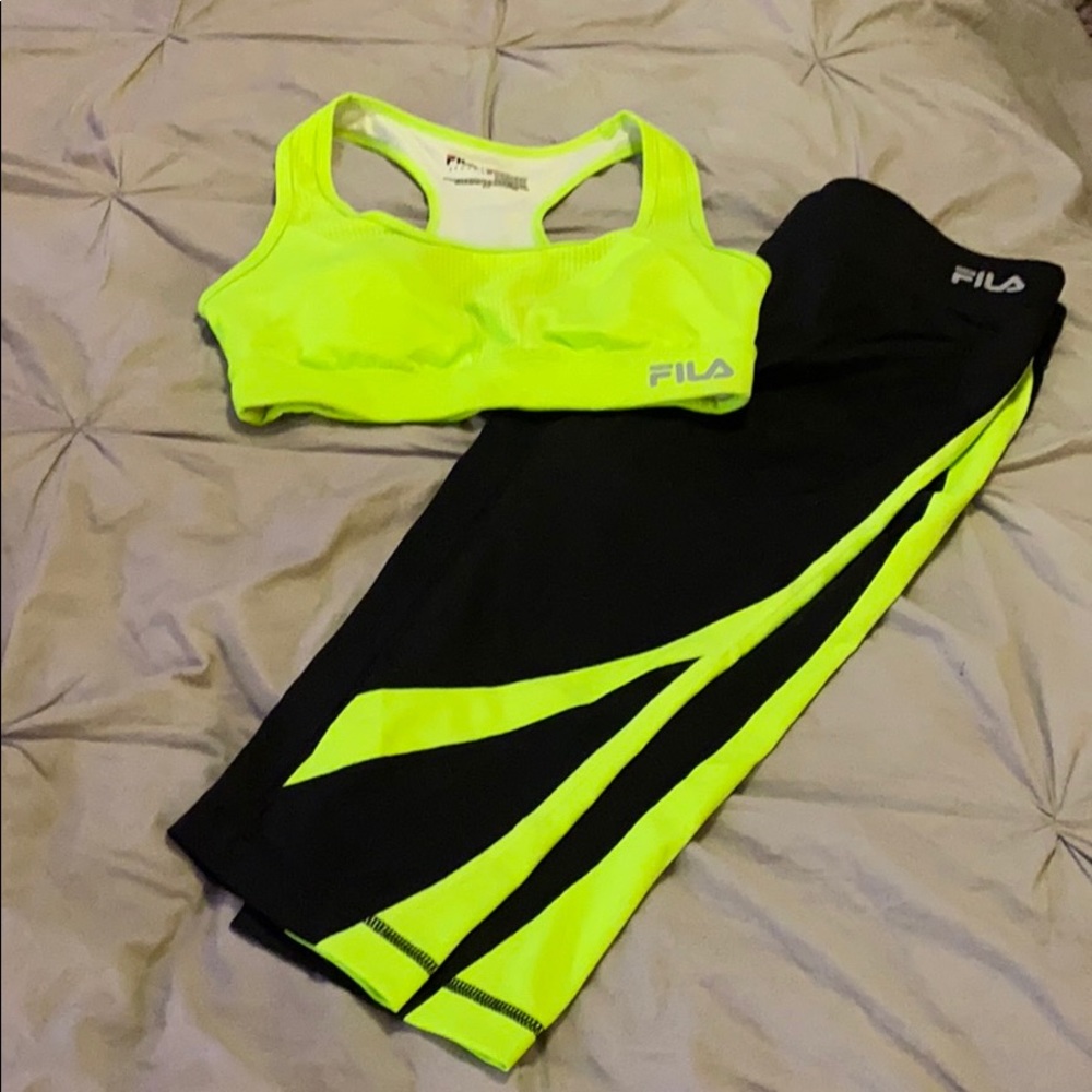 Fila sports bra- medium.  Pants separate listing.